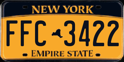 NY license plate FFC3422