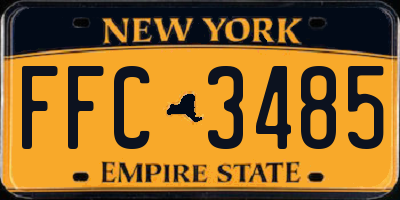 NY license plate FFC3485