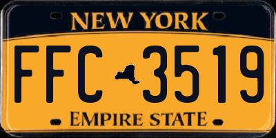 NY license plate FFC3519