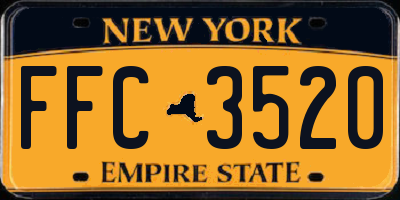 NY license plate FFC3520