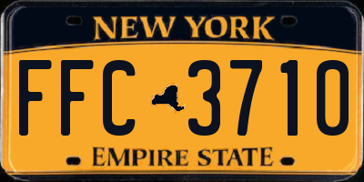 NY license plate FFC3710