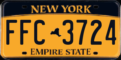 NY license plate FFC3724