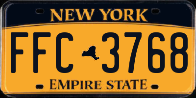 NY license plate FFC3768