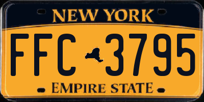 NY license plate FFC3795