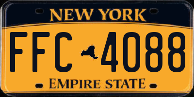 NY license plate FFC4088
