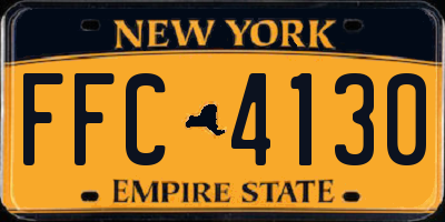 NY license plate FFC4130