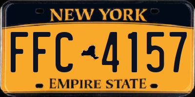 NY license plate FFC4157