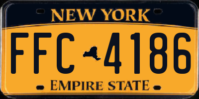 NY license plate FFC4186
