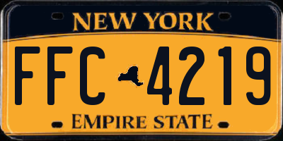 NY license plate FFC4219