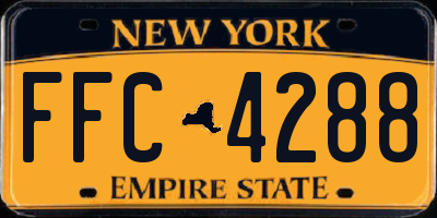 NY license plate FFC4288