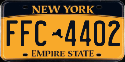 NY license plate FFC4402