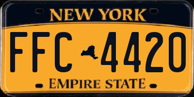 NY license plate FFC4420