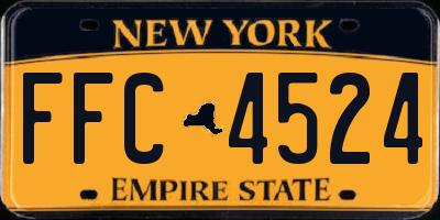 NY license plate FFC4524