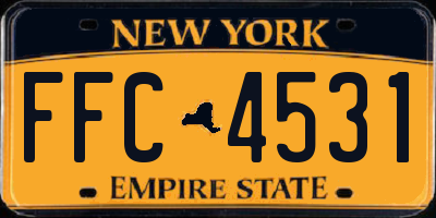 NY license plate FFC4531