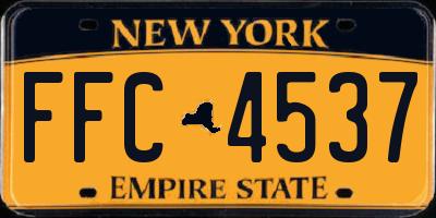 NY license plate FFC4537