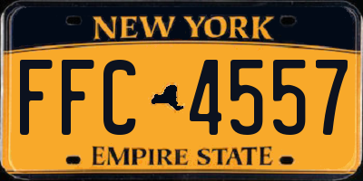 NY license plate FFC4557