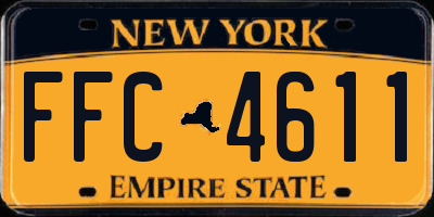 NY license plate FFC4611