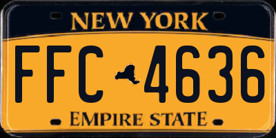 NY license plate FFC4636