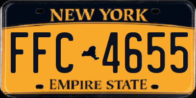 NY license plate FFC4655