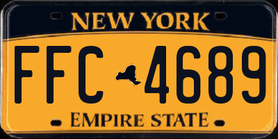 NY license plate FFC4689