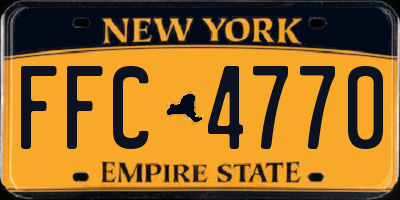 NY license plate FFC4770