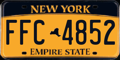 NY license plate FFC4852