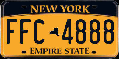 NY license plate FFC4888