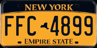 NY license plate FFC4899