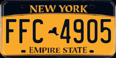 NY license plate FFC4905