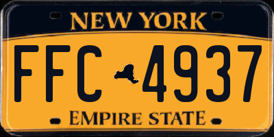 NY license plate FFC4937