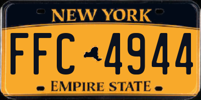 NY license plate FFC4944