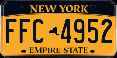 NY license plate FFC4952