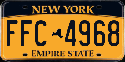 NY license plate FFC4968