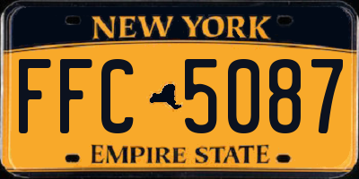 NY license plate FFC5087