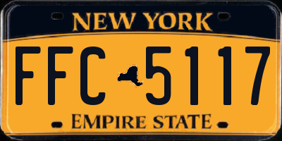 NY license plate FFC5117