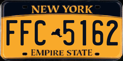 NY license plate FFC5162