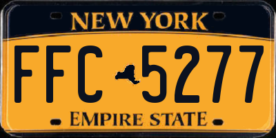 NY license plate FFC5277