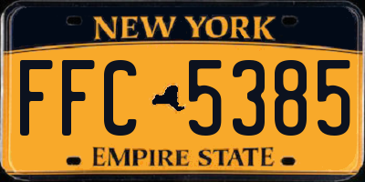 NY license plate FFC5385