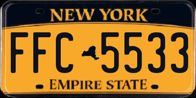 NY license plate FFC5533