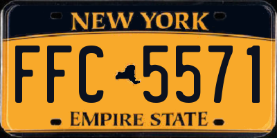 NY license plate FFC5571