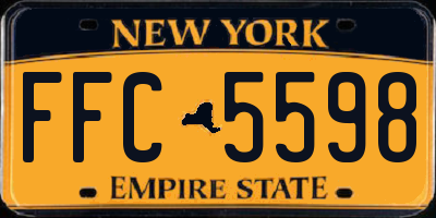 NY license plate FFC5598
