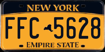 NY license plate FFC5628
