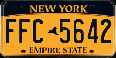 NY license plate FFC5642