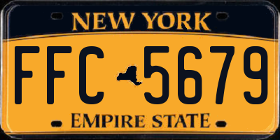 NY license plate FFC5679