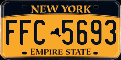 NY license plate FFC5693