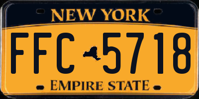 NY license plate FFC5718