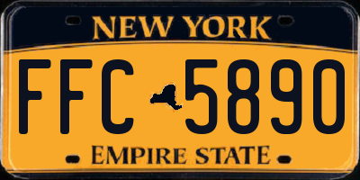NY license plate FFC5890