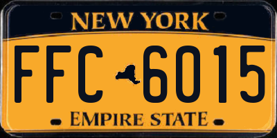 NY license plate FFC6015