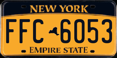 NY license plate FFC6053