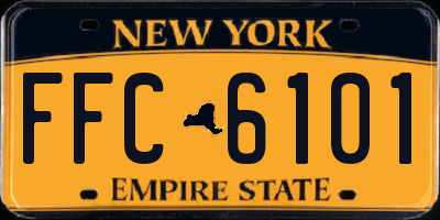 NY license plate FFC6101